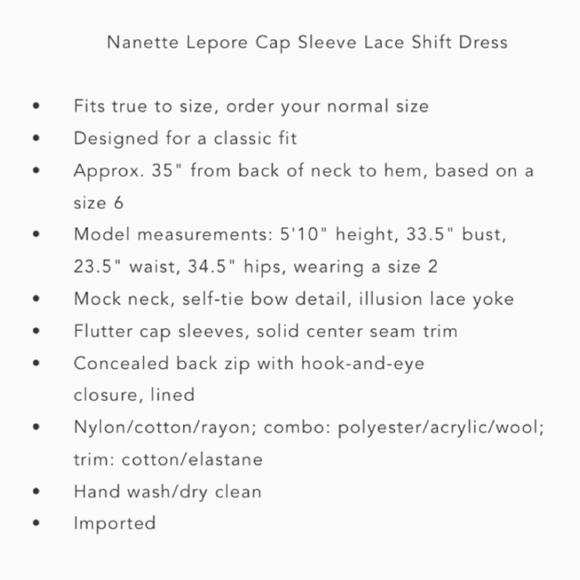 Nanette Lepore Lace with Bow Tie Mini Dress, Size 8, Black - Picture 9 of 10